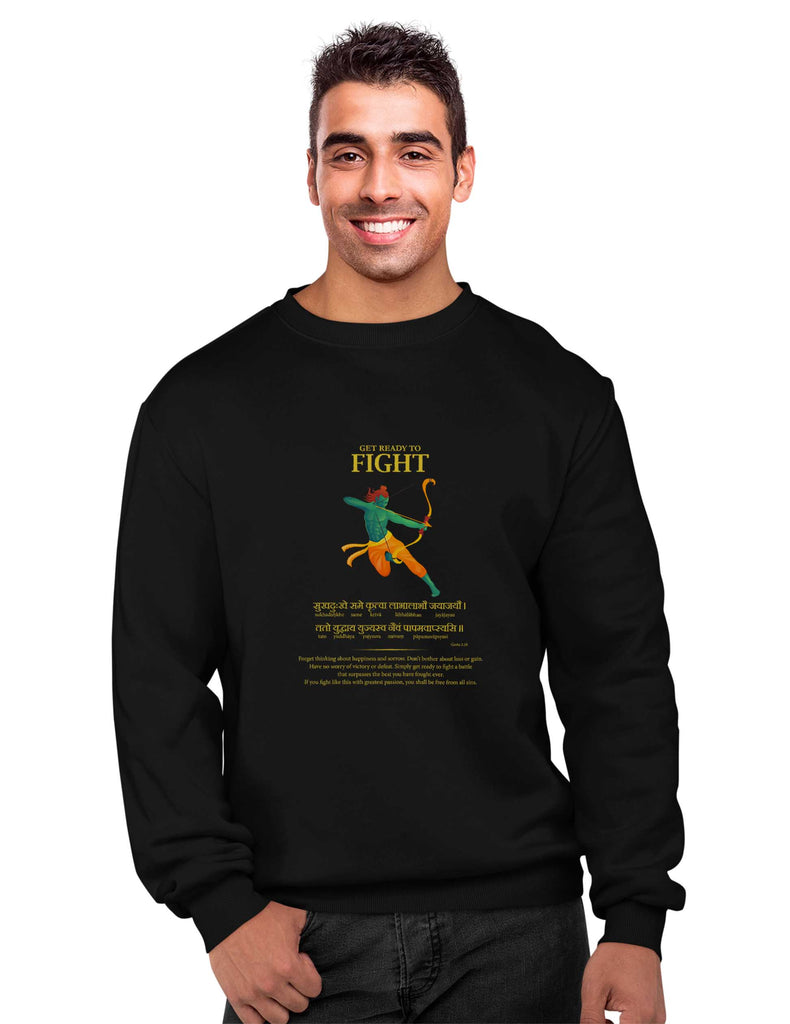 Get ready to Fight Sweatshirt, Sanskrit Sweatshirt