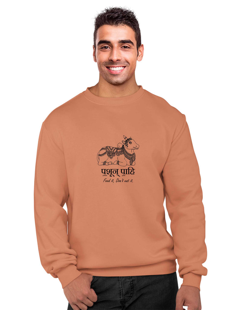 Feed it Dont Eat it Sweatshirt, Sanskrit Sweatshirt