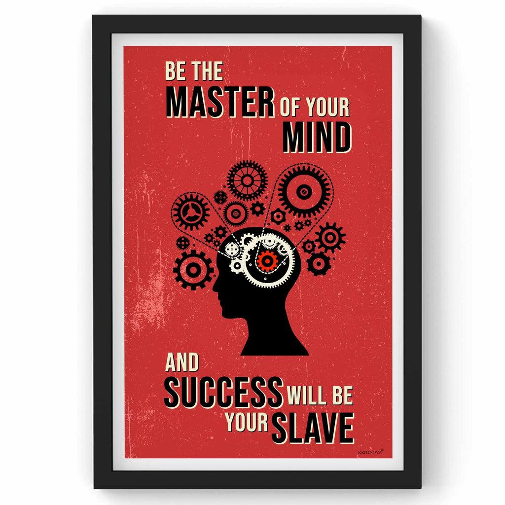 Master of your mind, Inspirational Quote Wall Art, Success Quote, Motivational Quote Poster