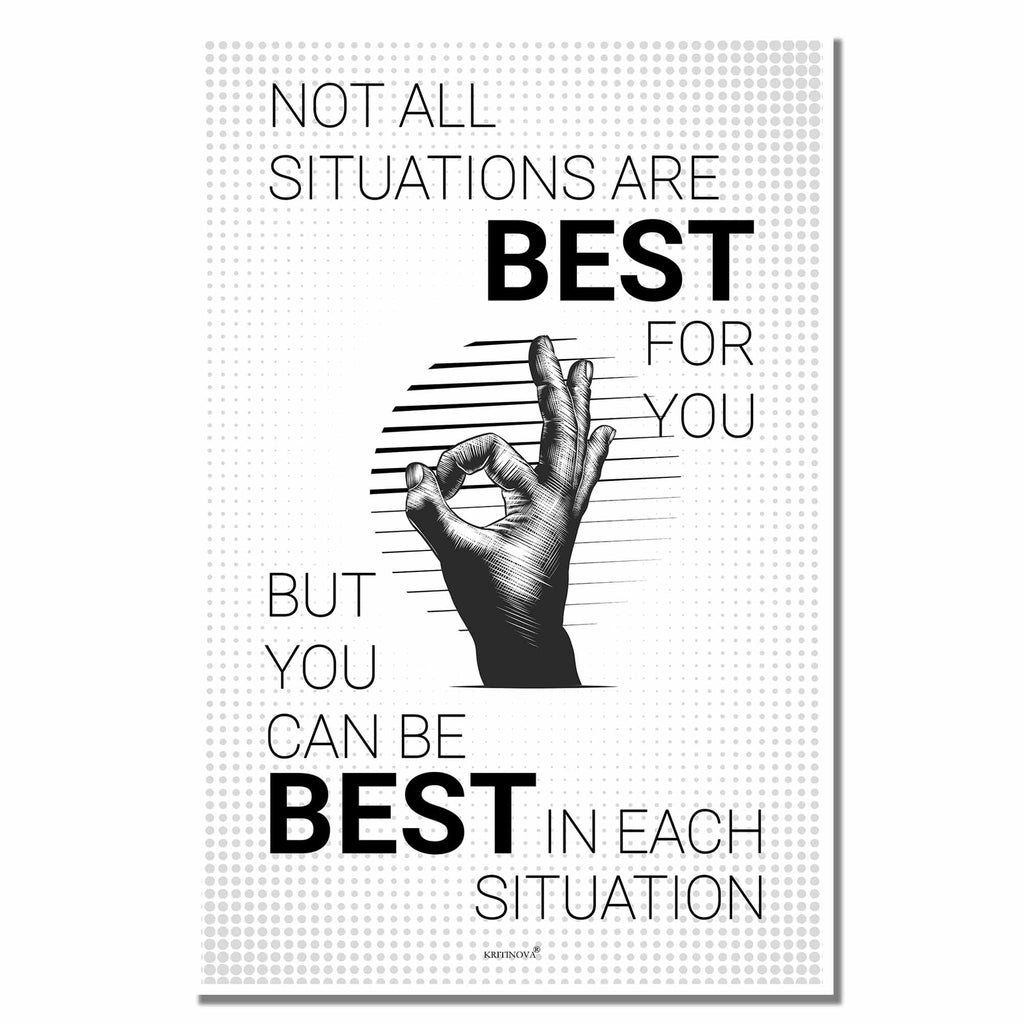 You can be best, Inspirational Quote Wall Art, Success Quote, Motivational Quote Poster