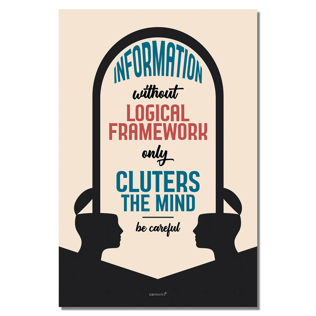 Information without Logical Framework, Inspirational Quote Wall Art, Success Quote, Motivational Quote Poster