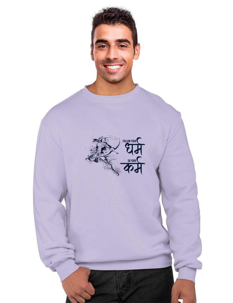 Follow your Dharma Sweatshirt, Sanskrit Sweatshirt