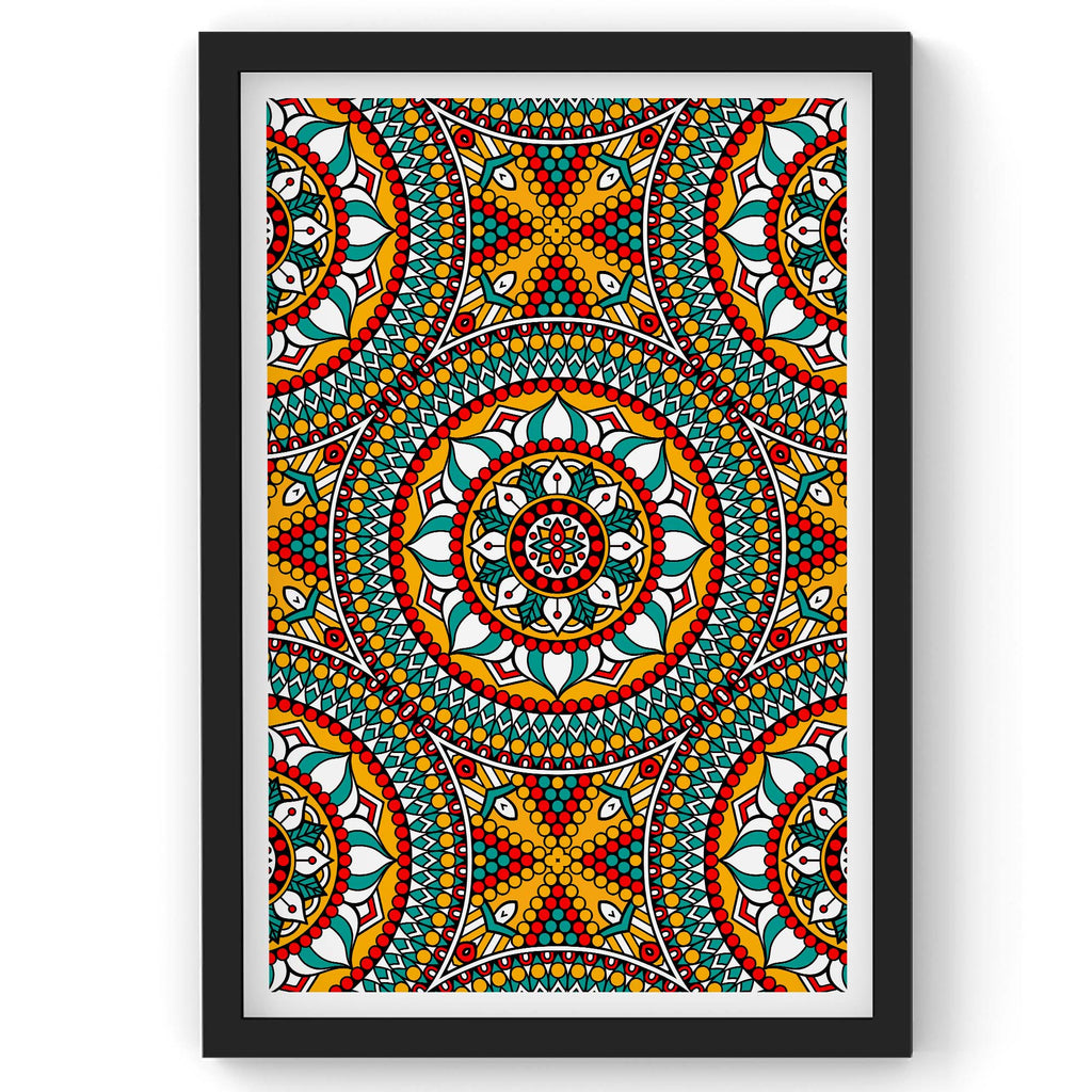 Seamless Circle Mandala Art | Framed
