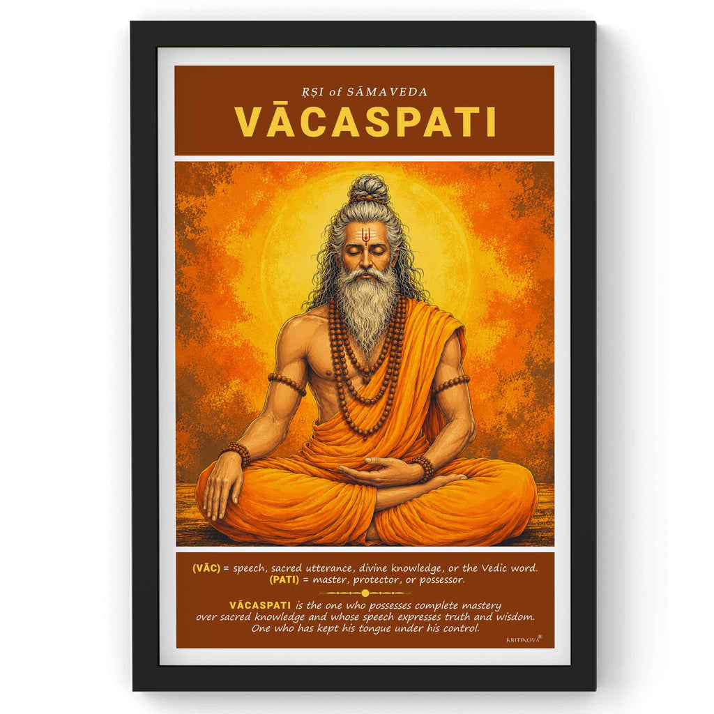 Meaning of Rishi Vachaspati, Ved Rishi, Vedic Rishi Name, Sanskrit Wall Art