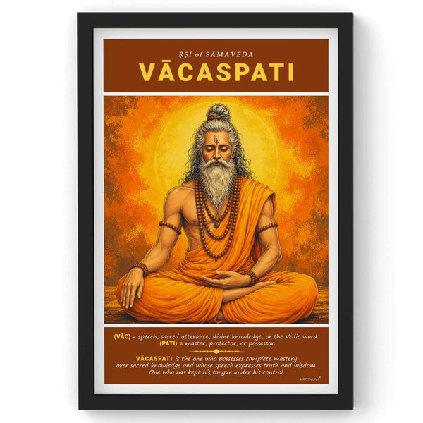 Meaning of Rishi Vachaspati, Ved Rishi, Vedic Rishi Name, Sanskrit Wall Art
