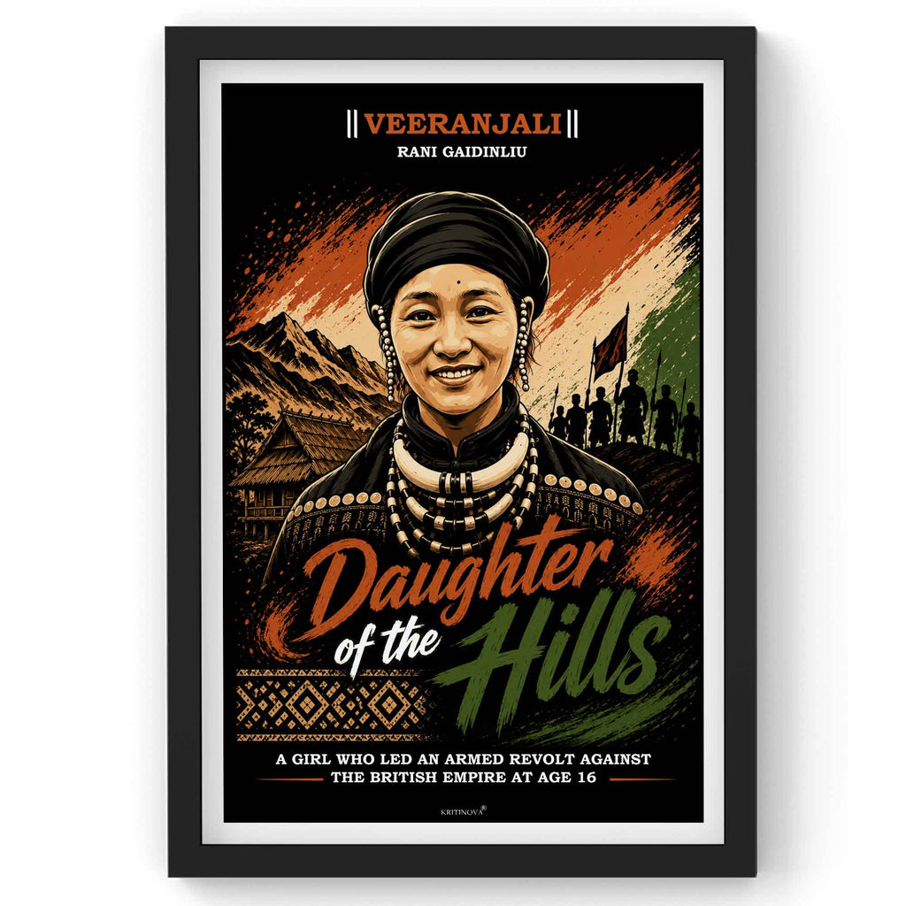 VIRANJALI, Rani Gaidinliu, Freedom Fighter Wall Art, Patriotic Wall Art, Gift for Patriot