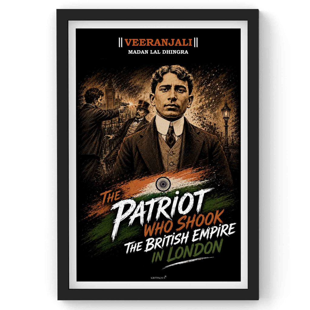 VIRANJALI, Madal Lal Dhingra, Freedom Fighter Wall Art, Patriotic Wall Art, Gift for Patriot