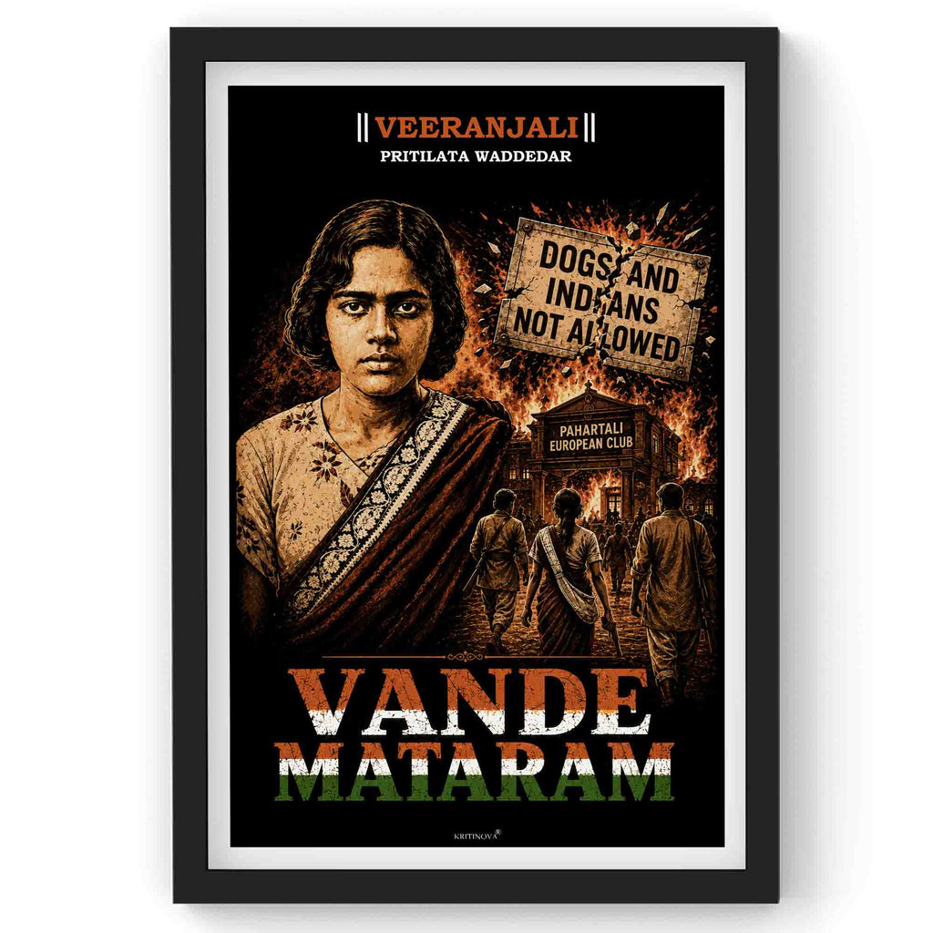 VIRANJALI, Pritilata Waddedar, Freedom Fighter Wall Art, Patriotic Wall Art, Gift for Patriot