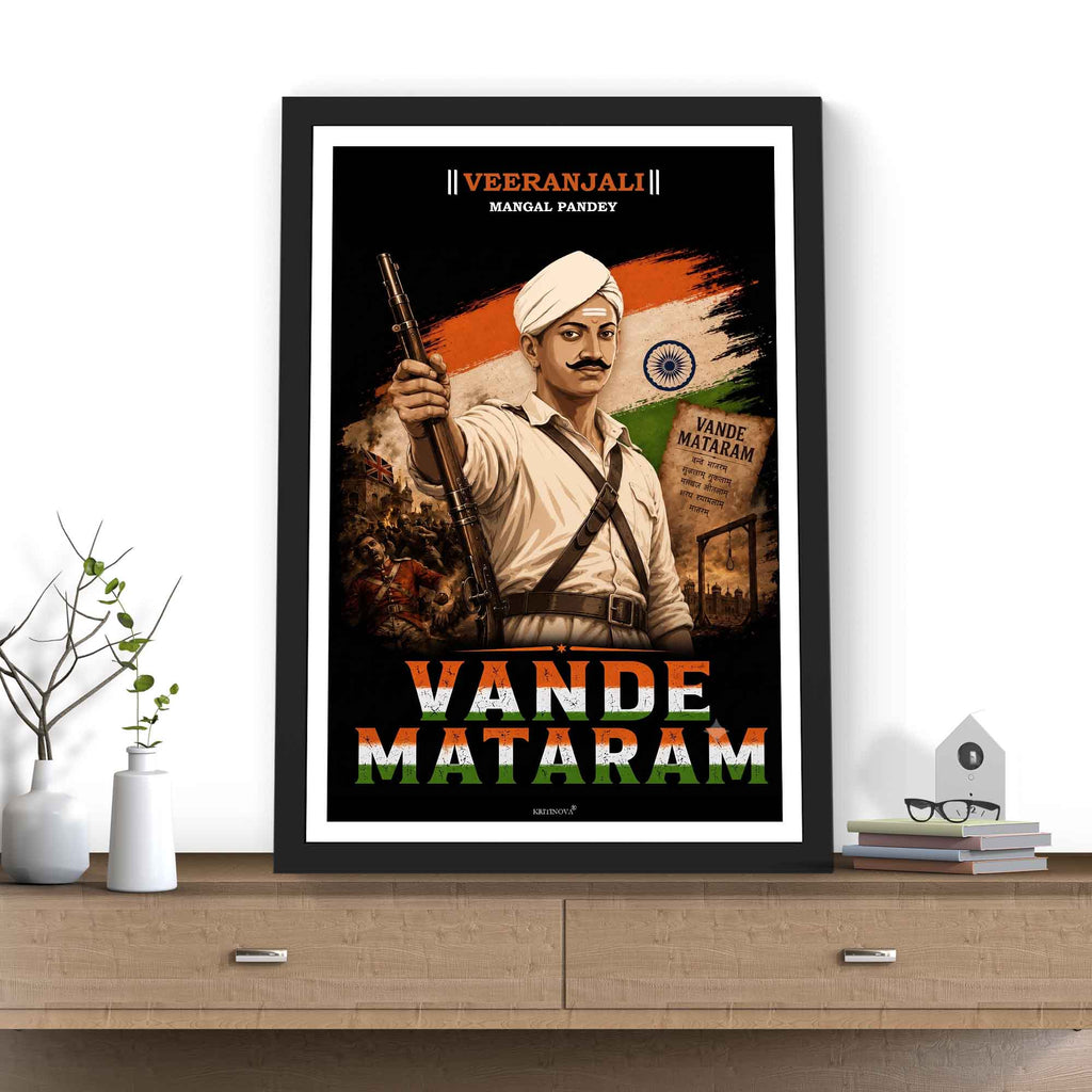 VIRANJALI,Mangal Pandey, Freedom Fighter Wall Art, Patriotic Wall Art, Gift for Patriot