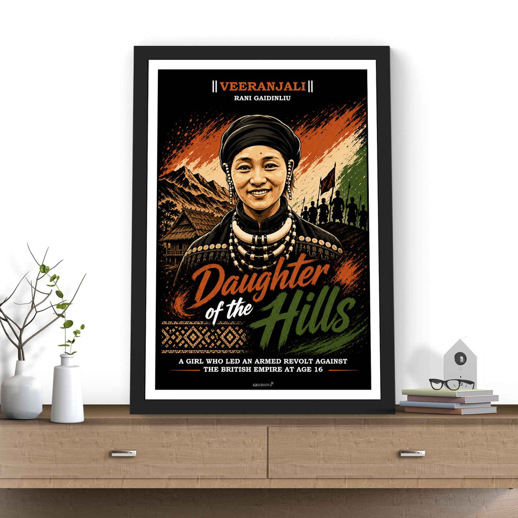 VIRANJALI, Rani Gaidinliu, Freedom Fighter Wall Art, Patriotic Wall Art, Gift for Patriot