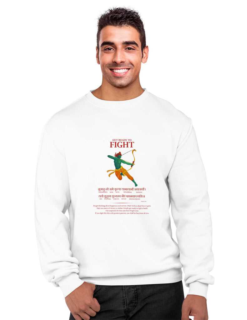 Get ready to Fight Sweatshirt, Sanskrit Sweatshirt