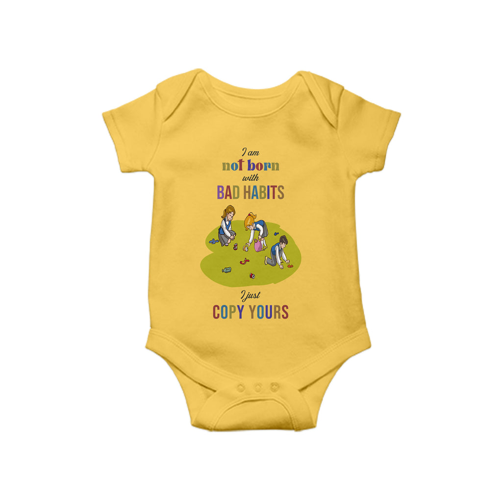 I am not born with Bad Habits, Baby One Piece, Funny Baby Romper, Baby Romper