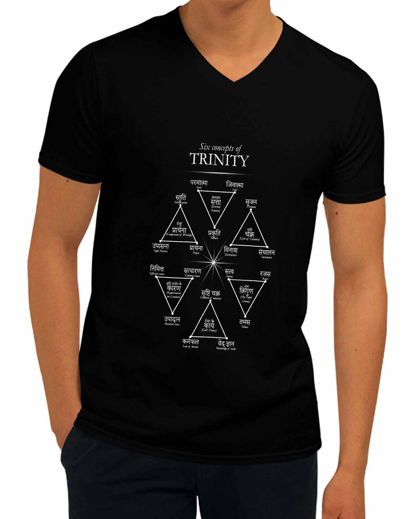 Six concepts of Trinity | V Neck, Sanskrit T-shirt