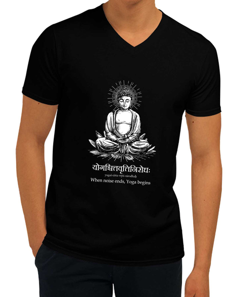 What is Yoga | V-Neck, Sanskrit T-shirt