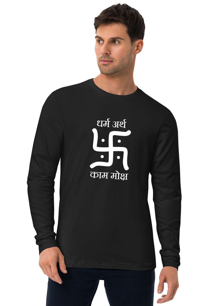 Swastika - Dharm Arth, Sanskrit Full Sleeve T-shirt