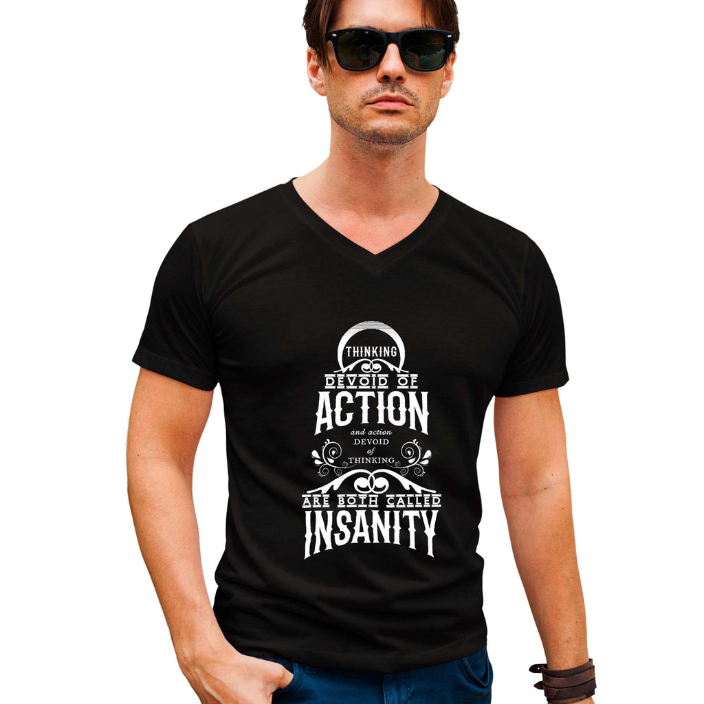 Thinking devoid of Action | V Neck