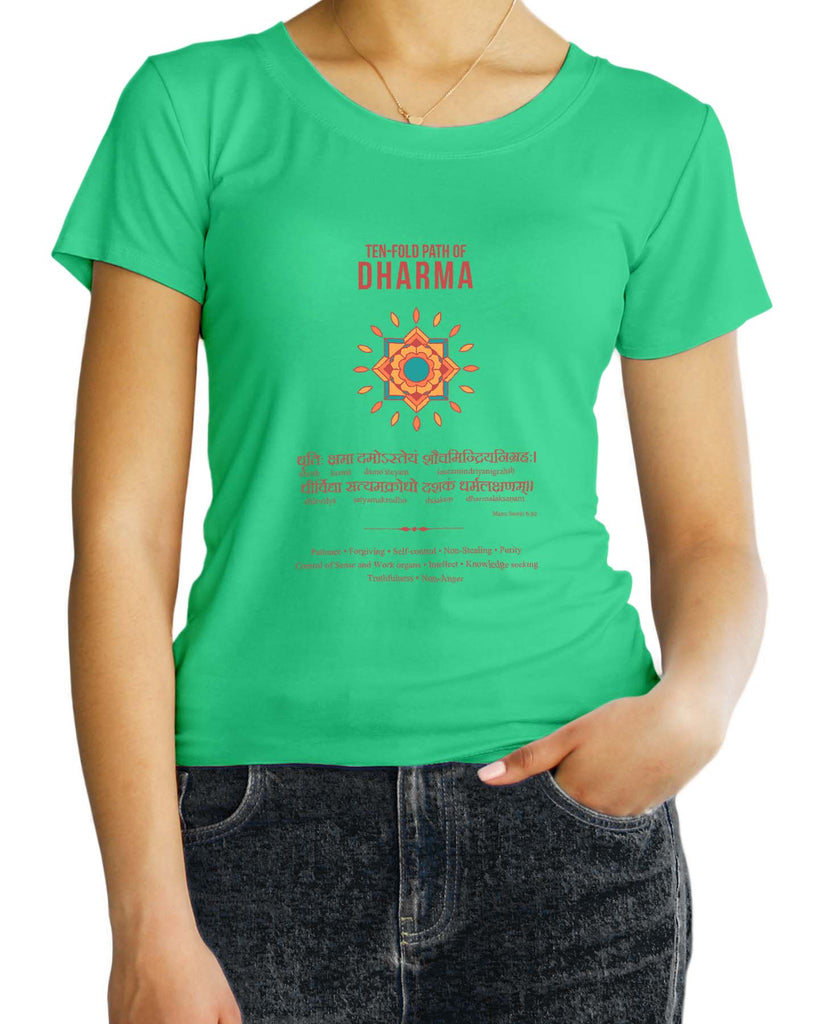 Ten Fold Path of Dharma, Sanskrit T-shirt