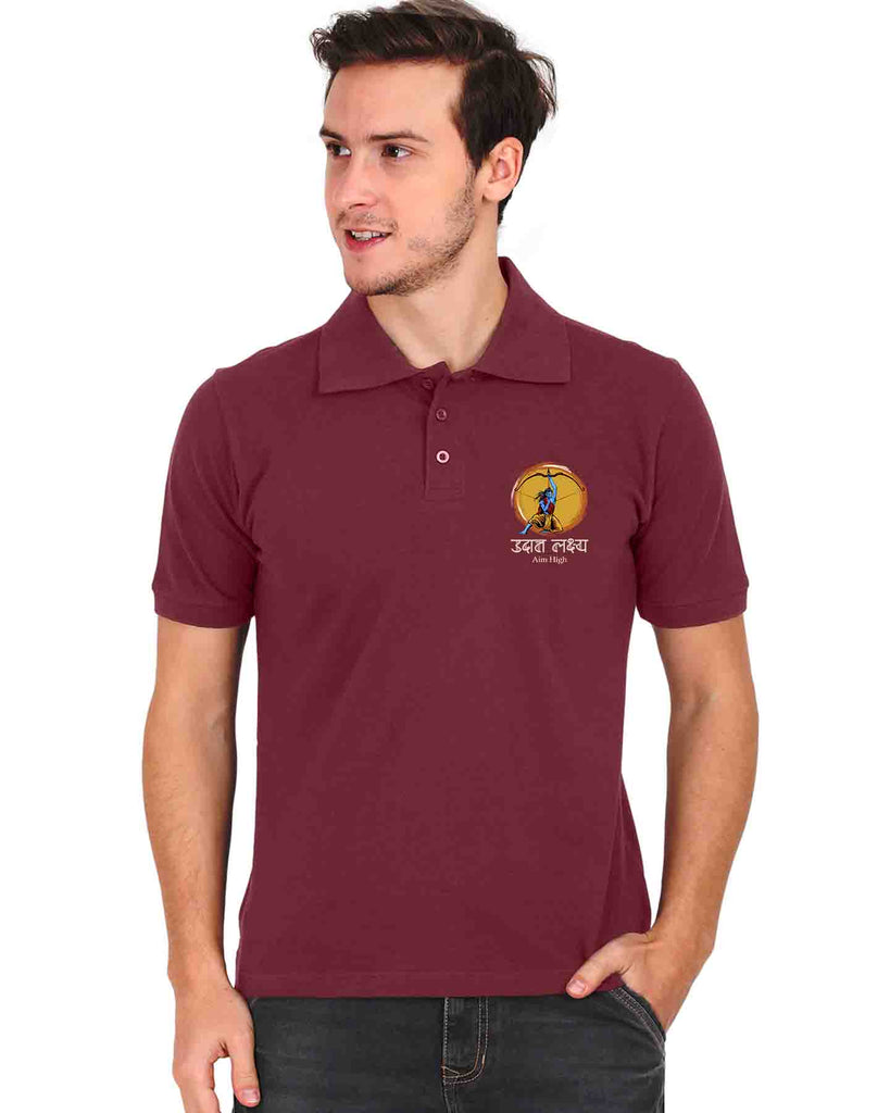 Aim High | Polo T-shirt, Sanskrit T-shirt