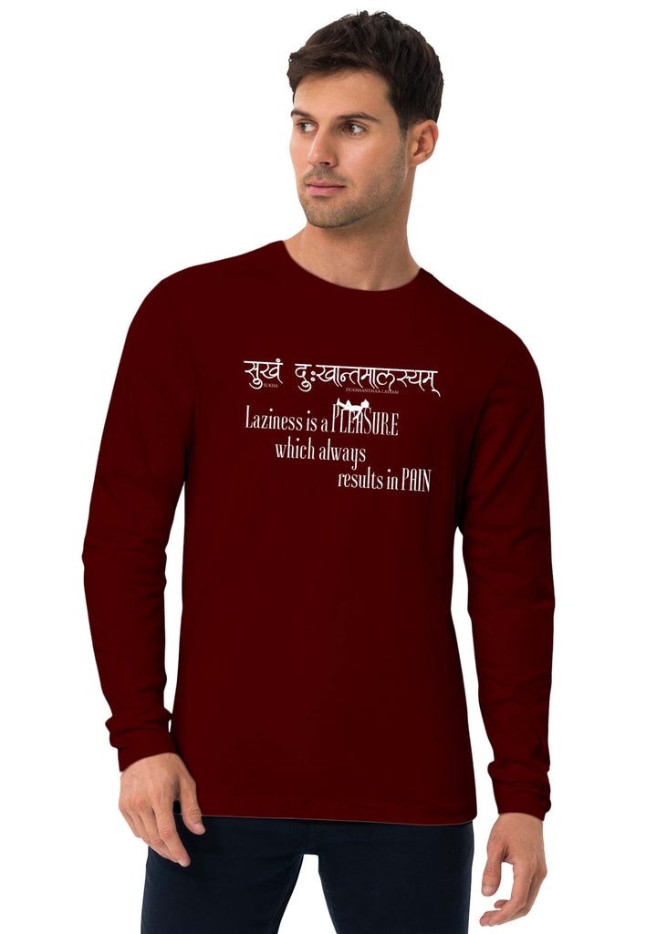 Laziness is Pleasure, Sanskrit Full Sleeve T-shirt