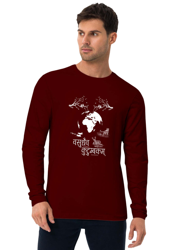 Vasudhaiv Kutimbakam, Sanskrit Full Sleeve T-shirt