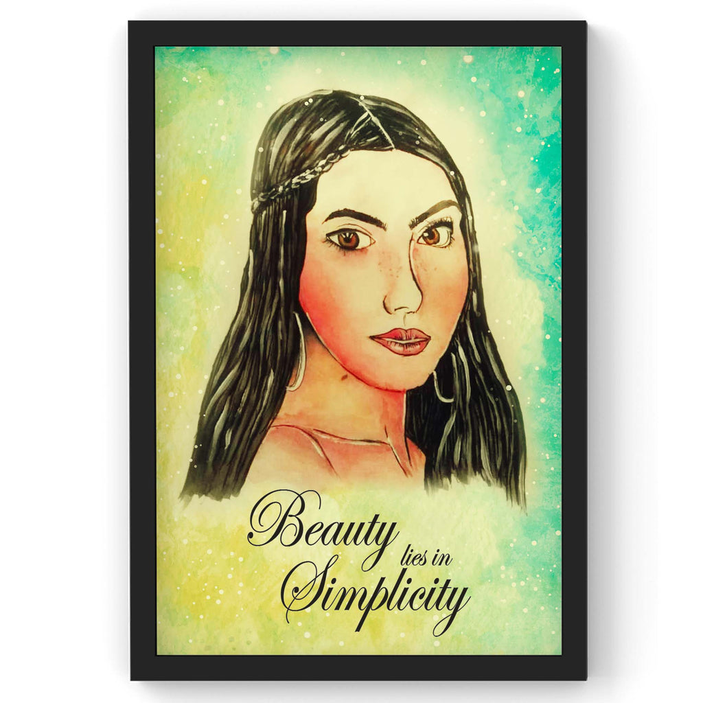 Beauty lies in Simplicity | Framed