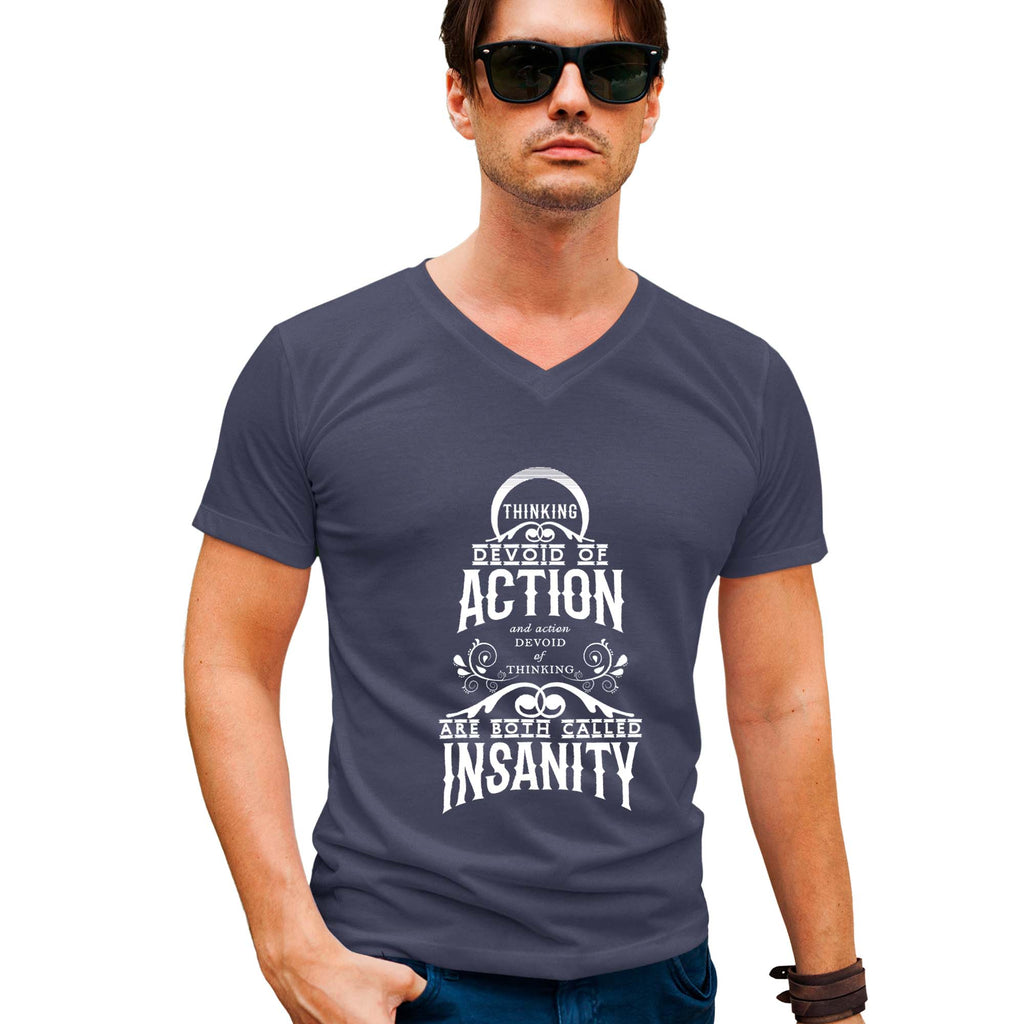 Thinking devoid of Action | V Neck
