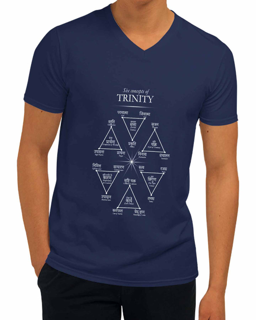 Six concepts of Trinity | V Neck, Sanskrit T-shirt
