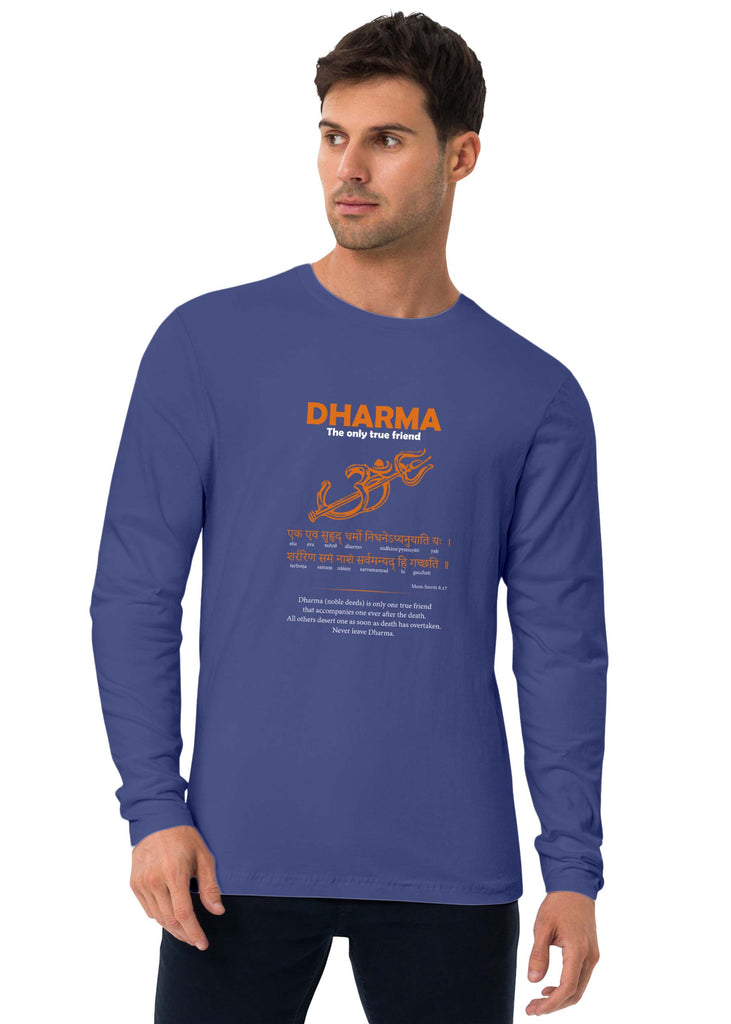 Dharma - Only True Friend, Sanskrit Full Sleeve T-shirt