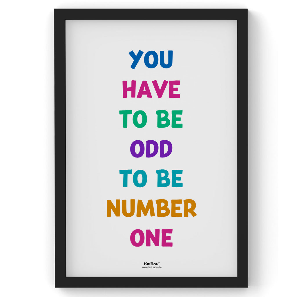 You Have to be Odd, Math Poster, Kids Room Decor, Classroom Decor, Math Wall Art