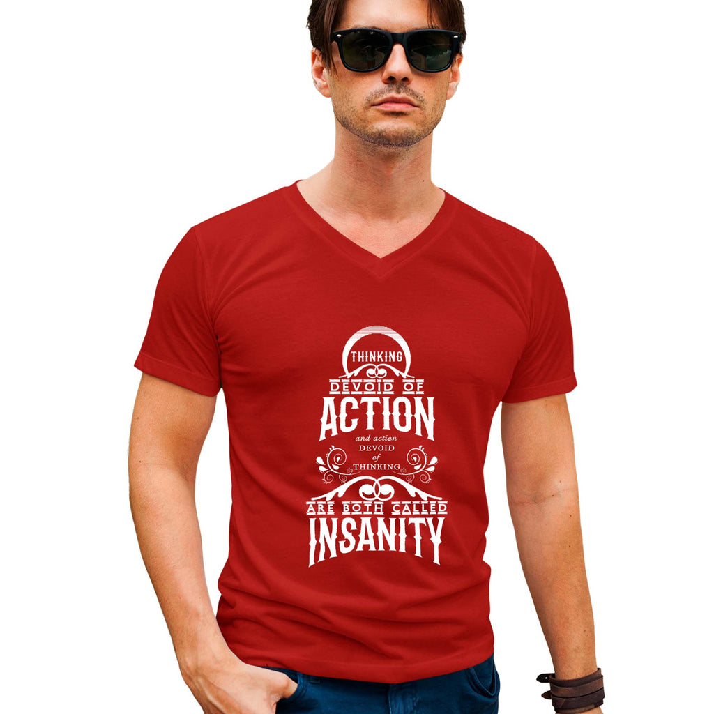 Thinking devoid of Action | V Neck