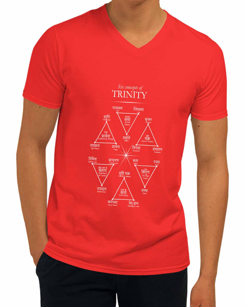 Six concepts of Trinity | V Neck, Sanskrit T-shirt