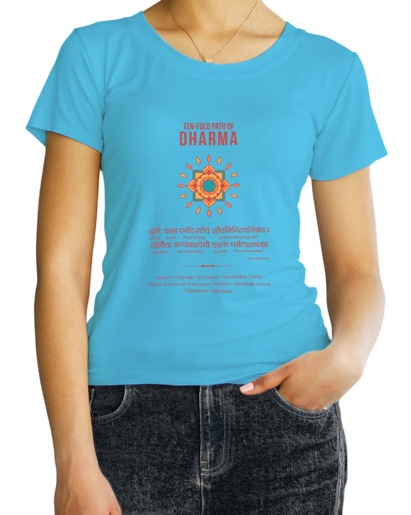 Ten Fold Path of Dharma, Sanskrit T-shirt