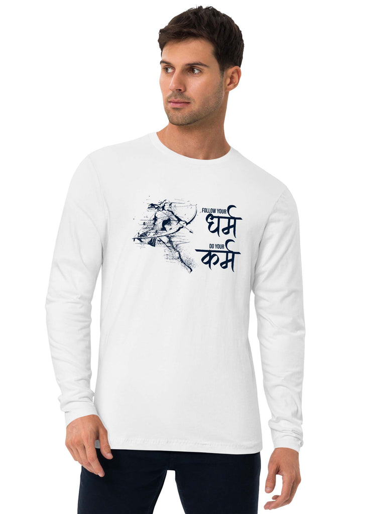 Follow your Dharma, Sanskrit Full Sleeve T-shirt