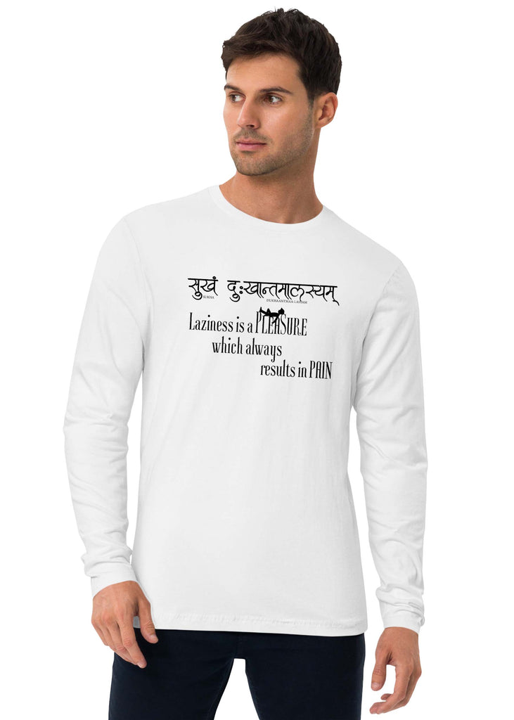 Laziness is Pleasure, Sanskrit Full Sleeve T-shirt