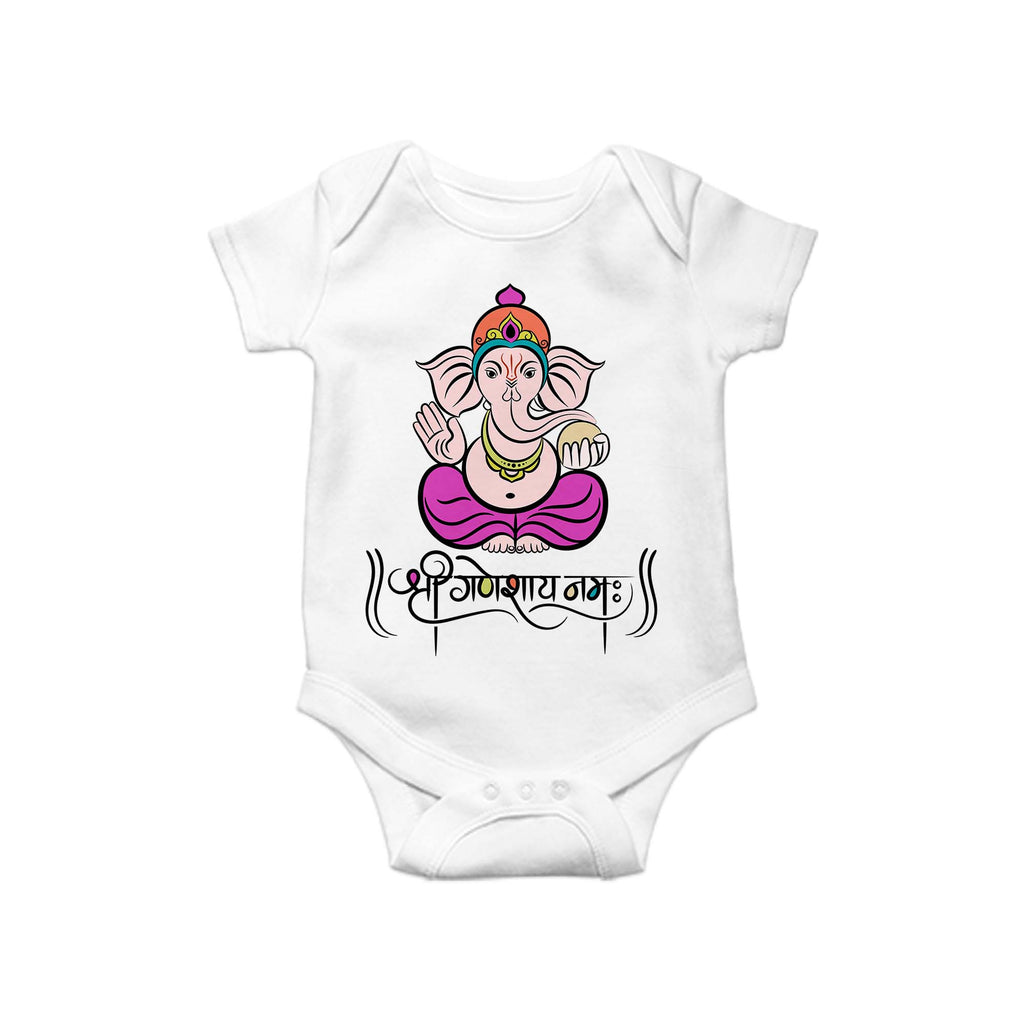 Shri Ganeshay Namah, Diwali Baby One Piece Funny Baby Romper, Baby Romper, Diwali Gift