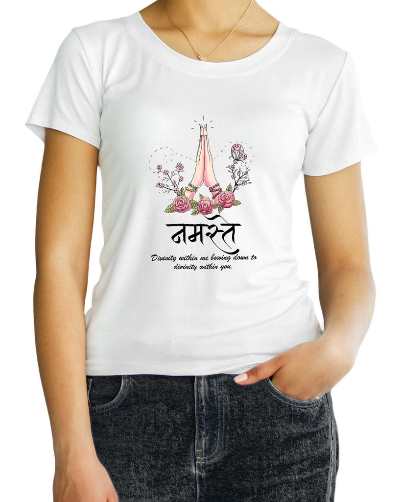 Namaste, Sanskrit T-shirt