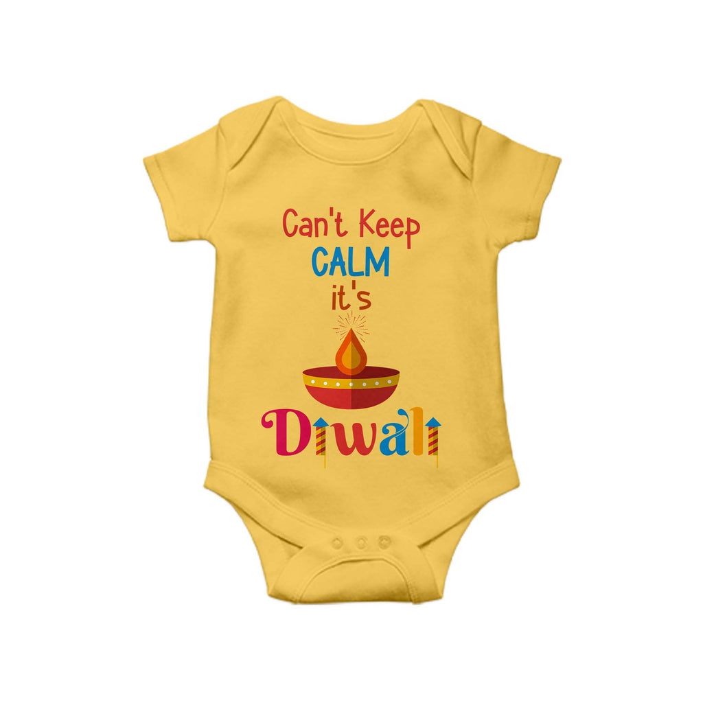 Can't Keep Calm, Diwali Baby One Piece Funny Baby Romper, Baby Romper, Diwali Gift
